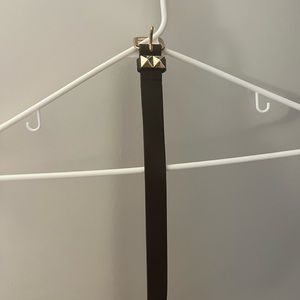 Worn Gap Dark Brown with Light Gold Accents Thin Belt - Size L
